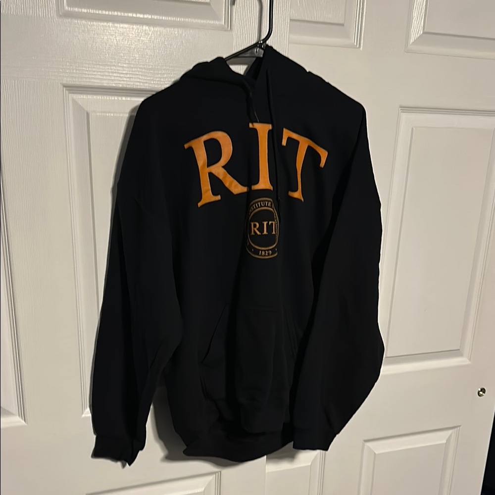 Gildan Black and Orange Hoodie